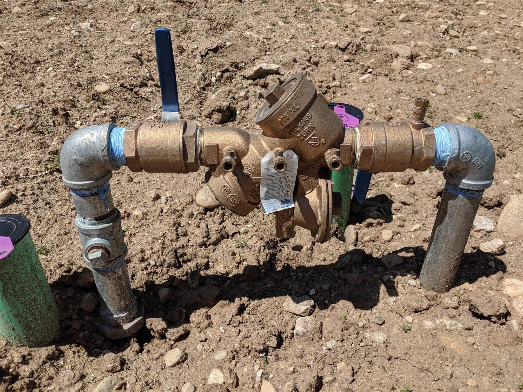 Backflow assembly tagged after service